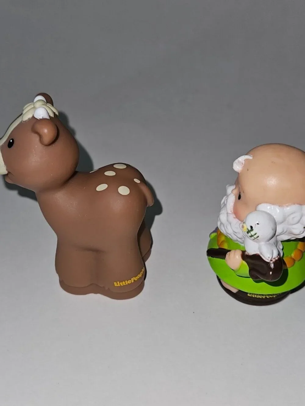 Fisher Price Little People Figure Lot Noah Animals Cow Giraffe READ Bible Zoo